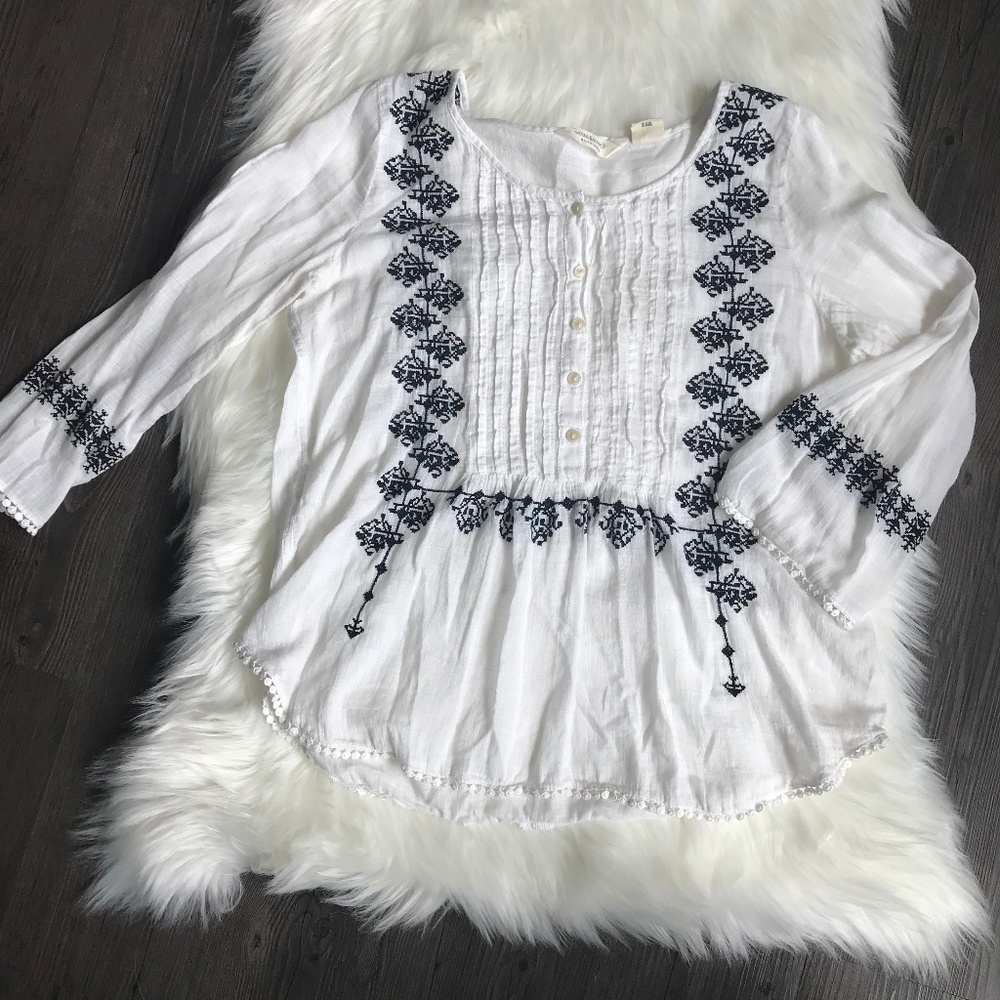 Denim & Supply Ralph Lauren White Embroidered Top